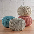 Christopher Knight Home Yuny Fabric Pouf, Grey - color: Grey