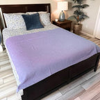 Open Road Goods Solid Color Mexican Yoga Blanket – Large Handwoven Throw for Yoga, Beach, Camping or Home – Soft and Durable Cotton Blend - color: Violet Blanket