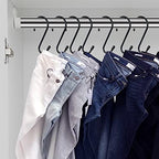 12 Pack 4-1/2 Inch S Hooks, Large Vinyl Coated Closet Hooks Non Slip Heavy Duty for Hanging, Steel Metal Black Rubber Coated for Jeans Plants Clothes Pot Pan Cups Towel - color: Black