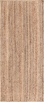 Rugs.com - Braided Jute Rug – 5 Ft Runner Natural Jute Rug – Modern Flatweave for Hallways, Entryways, and Kitchens - size: 2' x 5' (Runner)