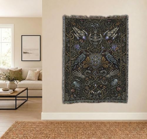 Pure Country Weavers Night Fiction Blanket - Fantasy Gift - Tapestry Throw Woven from Cotton - Made in The USA (72x54) - color: Night Fiction, size: 72x54