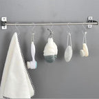 8 Pack S Hooks for Hanging, 3.5 inch Heavy Duty Metal S Hooks with Safety Buckle S Shaped Hooks Pot Rack Closet Hooks for Hanging Plants, Clothes, Kitchen Utensil, Pots, Pans, Bags (Silver)