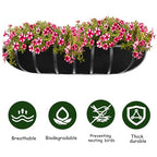 3PCS 36 Inch Planter Basket Liners Fabric Window Box Liners Felt Trough Planter Liner Replacement Black Flower Basket Liner Non-Woven Hanging Plant Liner for Planters Garden Fence - Avoid Bird Nesting - size: 3PCS 36 Inch