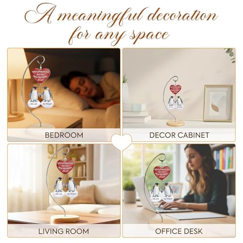 Gifts for Him Her - Wedding for Women Men Couple - Birthday Gift for Girlfriend Boyfriend - Romantic I Love You Gift for Wife - Couple Penguin Ornaments for Christmas Valentines Day - color: 06 - Penguin Couple