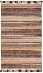 SAFAVIEH Montauk Collection Area Rug - 5' x 8', Brown & Multi, Handmade Boho Stripe Fringe Cotton, Ideal for High Traffic Areas in Living Room, Bedroom (MTK901H) - color: Brown/Multi, size: 5' x 8' (Rectangular)