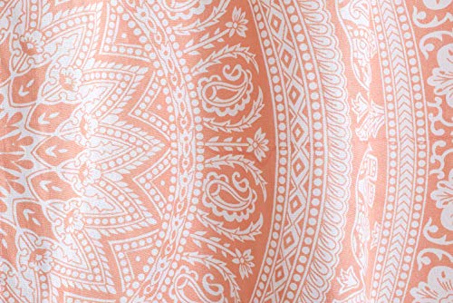Popular Handicrafts Indian Hippie Bohemian Beautiful Elephant Mandala Curtain Panels Rose Gold - color: Rose Gold, size: 38"W x 83"L (Pack of 2)