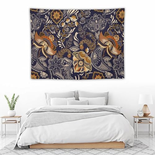 KANEPE Boho Paisley Tapestry Mandala Colorful Floral Pattern Wall Hanging Tapestries Home Decor for Living Room Bedroom Apartments Farmhouse Dorm,40inx30in (102×76cm)【Small】 - color: Boho-12, size: 40Wx30L
