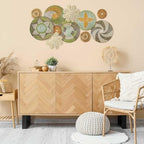 Tatuo 11 Pcs Boho Wall Basket Decor Bulrush Woven Wall Hanging Art Round Farmhouse Rustic Handmade Wicker for Summer Home, Bedroom, Living Room, Kitchen Decorations, Multi Sizes(Stylish) - style: Stylish