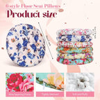 Briwooody 6 Pcs Boho Floor Pillow Cushions Seating 15 x 15 Inches Boho Floor Pillow Round Seat Reading Chair Cushions Yoga Mandala Meditation Pouf for Classroom Home School Playing Supplies