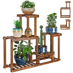 Plant Stand for multiple Plants Stands Indoor Outdoor Flower Pot Stand 5 Tiers Flower Shelf Rack Plants Stands for Patio Balcony Living Room （Upgrade 2 in 1 ）