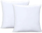 Throw Pillows Insert Set of 2, White 16x16 in Pillow Inserts with 100% Cotton Cover,Bed and Couch Decorative Stuffer Pillows,Indoor Pillows for Sofa