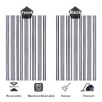 Black and White Striped Rugs, 28”x 43” Outdoor Indoor Front Porch Door Mats Cotton Hand-Woven Layered Area Rug Doormat for Entryway Patio Entryway Laundry Bedroom Living Room