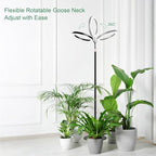 LBW 10.2in Grow Lights for Indoor Plants Full Spectrum with Stand, Floor Plant Growing Lamp for Large Plants, Auto ON/Off Timer 4/8/12H, 4 Dimmable Levels, 68in Adjustable Height - size: 1 Head 10.2" Jumbo Black