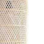 FOREVER BAMBOO Handcrafted Indonesian Natural Rattan Pendant Light Shade Wicker Light Fixtures Luxurious Cylinder Shape Woven Lampshade Chandelier Interior Decor, 21 in H x 10 in W - style: Flores Cylinder