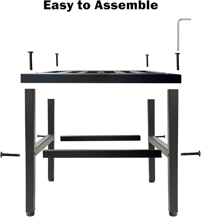 Plant Stand Indoor Outdoor,18 Inch Square Metal Plant Stands Riser,Heavy Duty Wrought Iron Pedestal Holders for Large Flower Pot,Outside Rust-Proof Black Flower Display Shelf for Patio,1-Pack