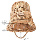 Hiceeden Wicker Hanging Wall Basket, Woven Front Door Flower Basket, Flat Hanging Storage Basket Wall Decor for Home, Garden, Pantry, Farmhouse - style: Country Rustic