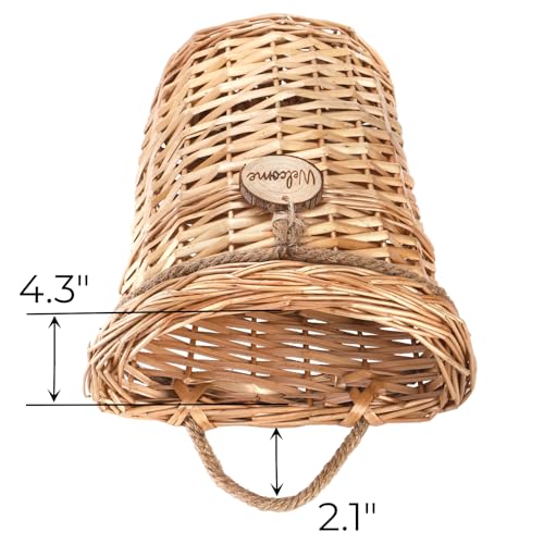 Hiceeden Wicker Hanging Wall Basket, Woven Front Door Flower Basket, Flat Hanging Storage Basket Wall Decor for Home, Garden, Pantry, Farmhouse - style: Country Rustic