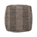 Foamma Pouf Ottoman Brown, 15"x15"x15.5" - Square Ottoman Foot Rest for Living Room and Bedroom, Pouf Footstool, Foot Rest for Couch, Boho Furniture for Home - color: Brown