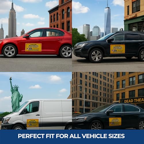 Pack of 2 Custom Car Magnets by DC - Personalized Magnetic Car Signs with Your Photo, Text or Logo | Customizable Car Door Magnet Sheets for Car & Truck | Made in USA | Multiple Sizes | Pack of 2 - color: Magnetic Car Sheet