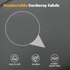 MeMoreCool Stuffed Round Pouf Ottoman Foot Rest, Floor Pouf Foot Stool with Soft Foam Chunk Filling, Small Round Ottoman Footstool Circle Footrest for Living Room - color: Piping Dark Grey