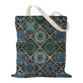Boho Style Canvas Bag for Women Boho Fashion Tote Bag for Bohemian Lover - color: Turquoisemosaic Bag