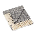 DII Diamond Stitch Woven Throw, Organic Modern, 50 x 60, Navy - color: Navy
