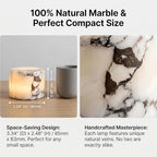 Marble Touch Light & Marble Tap Light - Type-C Rechargeable Dimmable Stone Table Lamp for Bedroom, Bedside, Living Room, Desk, Small Modern Night Light for Nightstand