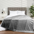 PAVILIA Gray Ombre Fleece Throw Blanket for Couch Sofa Bed, 60x80 Twin - color: Gradient - Charcoal, size: 60 x 80 Inches - Twin
