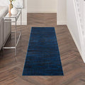Nourison Home Nourison Essentials Midnight Blue 2'2" x 10' Area Rug - Easy Clean, Non Shedding, Bed Room, Living Room, Dining Room, Kitchen (10' Runner) - color: Midnight Blue, size: 2'2" x 10' (Runner)