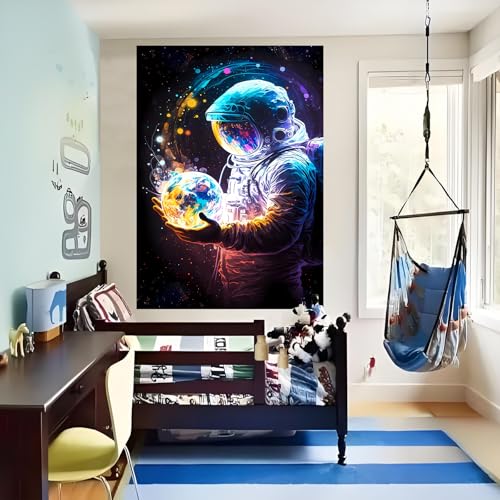 Atrippy Astronaut Space Tapestry for Bedroom, Galaxy Alien Poster Wall tapestries, Outer Spaceman Wall Hanging for Boys Men Guys, Anime Room Decor for Gamer Dorm Living Room College 60in×79in - color: Planet Astronauts, size: 79"L x 60"W