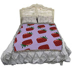 Pure Country Weavers Strawberry Blanket - Garden Floral Gift Tapestry Throw Woven from Cotton - Made in The USA (72x54) - color: Strawberry 2
