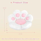 MOONBEEKI Cat Paw Cushion Chair Comfy Kawaii Plush Seat Cushions Shape Lazy Pillow for Gamer Chair 28"x 24" Cozy Floor Cute Seat Kawaii for Girl Worker Gift, Dining Room Bedroom Decorate （White）
