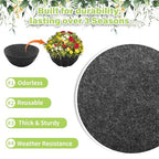 Riare 16x80 Inch Black Felt Planter Liner Roll- 2 Rolls Non-Woven Fabric Planter Liner for Outdoor Plants, Coco Liner Roll Alternative Basket Planter Liner for Planters Hanging Basket Window Box - size: 16 x 80 Inch