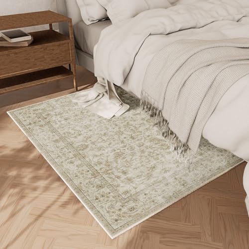 Machine Washable Area Rugs for Entryway: Door Mat Indoor Entrance 2x3 Boho Rug Stain Resistant Non-Slip Low Pile Soft Throw Carpet for Kitchen Front Door Indoor Entrance Entry Bedroom - color: Beige and Brown, size: 2' x 3' (Rectangular)