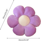 lannery Flower Plush Throw Pillows, Flower Floor Pillow Seating Cushion Toy for Reading, Room, Watching TV (25.6", Purple)