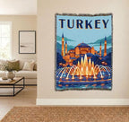 Pure Country Weavers Turkey Travel Blanket - Gift Tapestry Throw Woven from Cotton - Made in The USA (72x54) - color: Turkey Travel, size: 60X80
