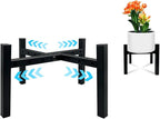 Mini 4Legs Adjustable Metal Plant Stand for 5"-10" Plant Pot – Indoor & Outdoor (Black, 1 Pcs)