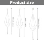 6 Pack Macrame Plant Hanger Indoor Hanging Planter for Plants Holder with 3 Sizes 23.62",31.5",39.37" Crochet Plant Holder Stand,for Home Bedroom Window Farmhouse Decor