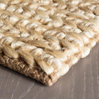 Dash & Albert Jute Handwoven Natural Rug, 2.5 X 8 Feet, Tan Solid Pattern - color: Jute Woven Natural, size: 2'6" x 8' (Runner)
