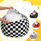 Boao 27 Inch Bean Bag Filler Pouf Ottoman Filling Footstool Filler Stuffing Ottoman Pouf Insert Round Floor Bean Bag Chair Filling - color: Filler, size: 27 Inches