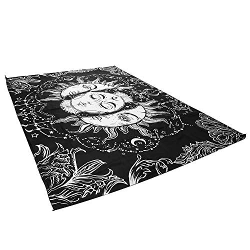 Phefop Bohemian Style Tapestry, Soft Polyester Fabric Wall Hanging Blanket with Digital Printing for Bedroom Living Room Decoration (150 * 130cm) - size: 150*130cm