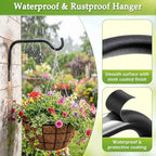 Lifyzoon 8 Inch Plant Hanger Brackets - 2 Pack Metal Hanging Wall Hooks | 15lbs Heavy Duty, Rustproof Metal, Outdoor Wall Mount, Garden Decor, For Flower Basket, Bird Feeder Hooks, Plant Lovers - size: 8Inch-2Pack