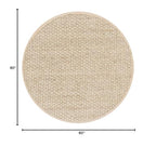 SAFAVIEH Area Rug 5' Round - Natural Fiber Collection - Natural & Beige, Seagrass, Basketweave Pattern with Border (NF114A) - color: Natural/Beige, size: 5' (Round)