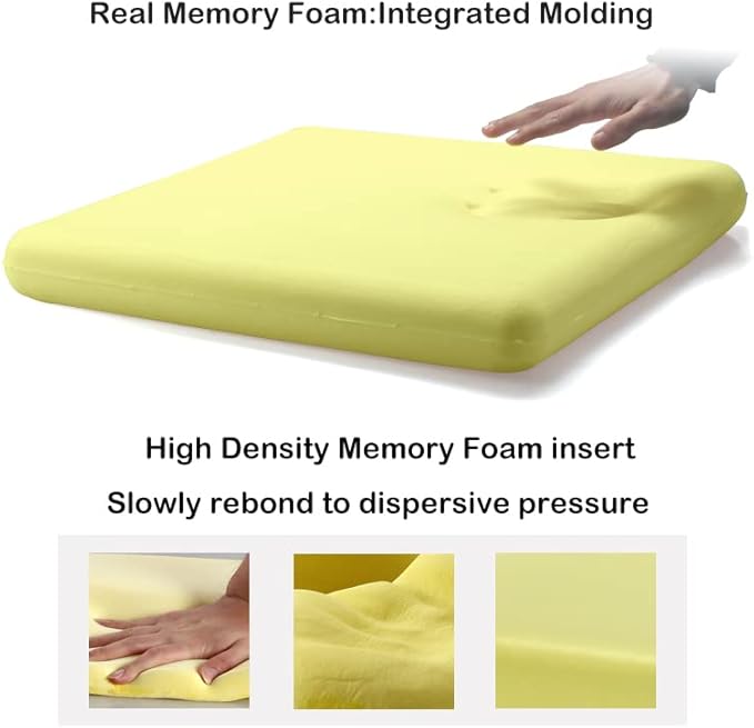 Sigmat Recliner Cushion for Elderly with Memory Foam 20x20x3 Inches Large Square Seat Cushion for Recliner Chair, Floor Pillow, Truck Seat Cushion Navy