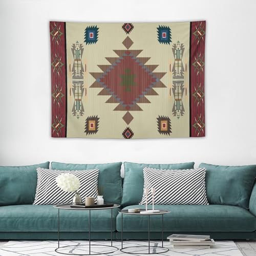 Aztec Tapestry, Ethnic Tribal Vintage Bohemian Geometric Style Tapestries Home Decor for Living Room Bedroom Decoration 40in Wx30in H (102×76cm) - color: Bohemian Tapestry-22, size: 40in"Wx30in"H (102×76cm)