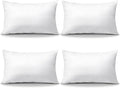 OTOSTAR Pack of 4 Throw Pillow Inserts, 12 x 20 Rectangle Cushion Inner Soft Fluffy Plump Stuffer Cushion Pads White Decorative Pillow Inserts