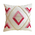 Judy Dre am Morocco Hand-Woven Tufted Throw Pillow Cover,Geometric Diamond Pillowcase for Sofa Couch Bed Car,Tribal Bohemian Cushion Cover 18x18 Inch - size: 18" x 18" (Pack of 1)