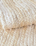 Unique Loom Braided Jute Collection Area Rug - Dhaka (1' 2" x 6' 1" Table Runner, White) - color: White, size: 1'2" x 6'1" (Table Runner)