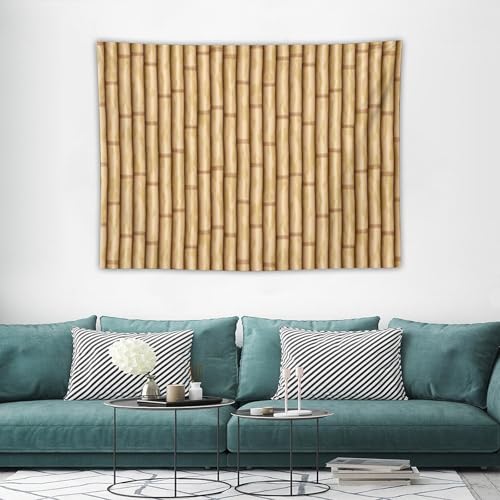 HZOHNAGO Bamboo Tapestry Retro Brown Bamboo Pattern Printed Wall Tapestry Painting Wall Hanging for Bedroom Living Room Dorm 40" W x 30" H - color: Bamboo-2, size: 40"L x 30"W