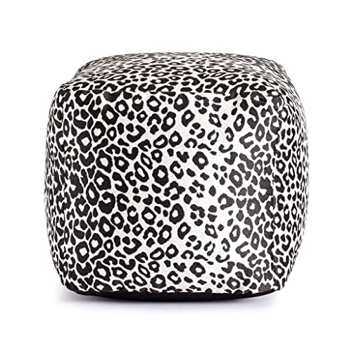 Anji Mountain 100% Handmade & Handcrafted Comfortable Home Décor Outdoor Pouf Ottoman Footrest for Living Room, Bedroom, Nursery, Kidsroom, Patio Furniture - (18" x 18" x 18"- Gray) - color: Amur Gray